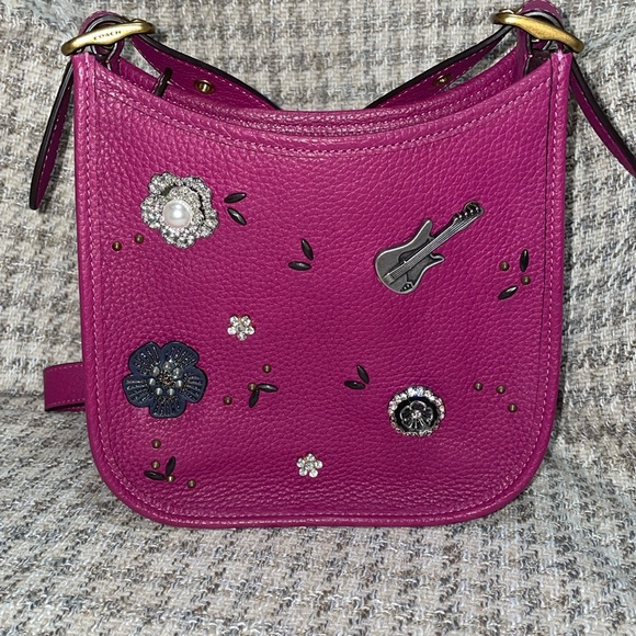 Coach Emery Fushia up-cycled embellished - Picture 1 of 8
